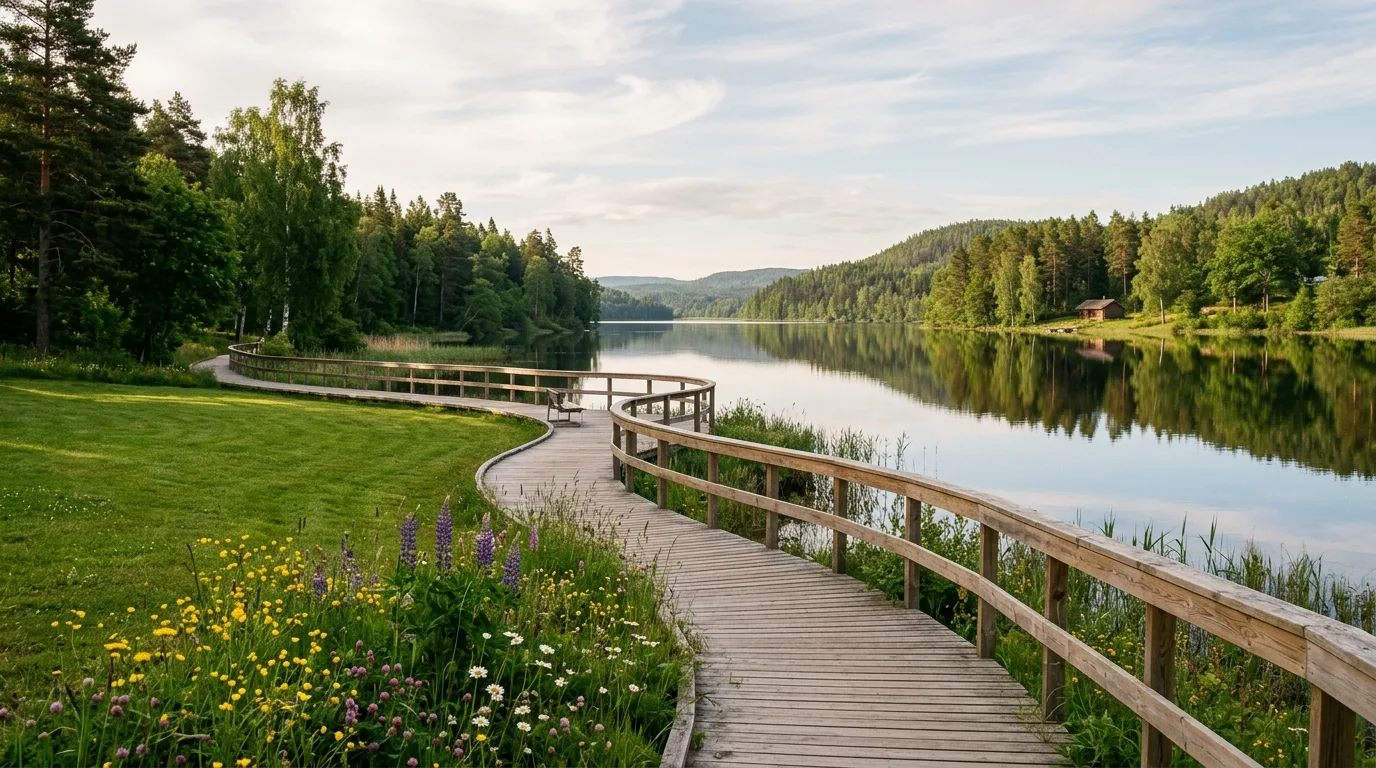 Lakeside Seating With Low Planting